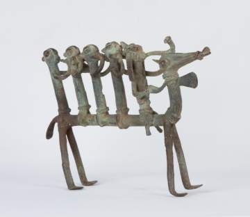 African Bronze Horse with Riders