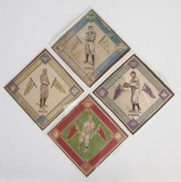 Group of 1914 Baseball Felt Tobacco Blankets