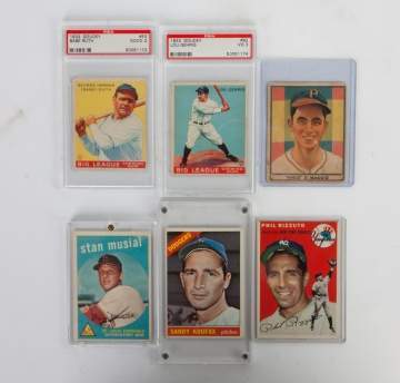 Group of Six Topps, Goudey & Play Ball Baseball Cards