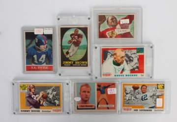 Group of Seven Topps, Bowman & Philadelphia Football Cards