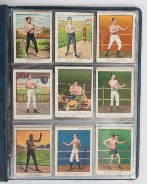 Group of 1910 T220 Mecca Cigarette Boxing Cards