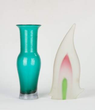 Cenedese "Corrose" Vase and Aldo Bergami for A. Ve. M. Sculpture