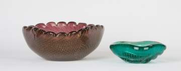 Two Flavio Poli for Seguso "Bullicanti" Bowls