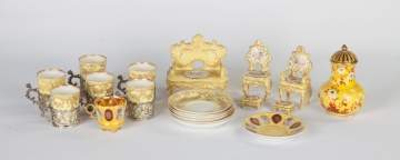 Various English, Austrian and Export Porcelain Table Articles 