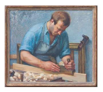 Alfred D. Crimi (American, 1900-1994) "Woodworker"