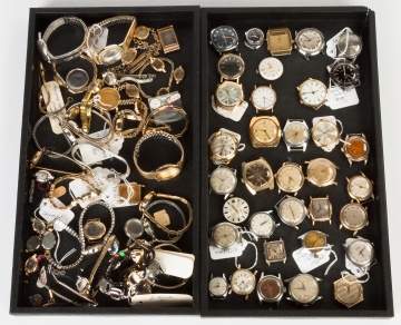 Group of Wrist Watch Faces and Bands