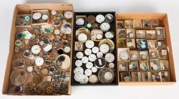 Group of Wrist Watch and Pocket Watch Parts