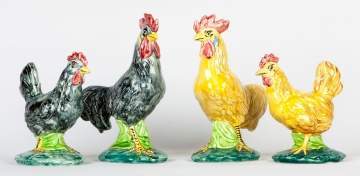 Group of Stangl Pottery Roosters 