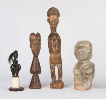 African and Indonesian Carved Wood and Soapstone Figures