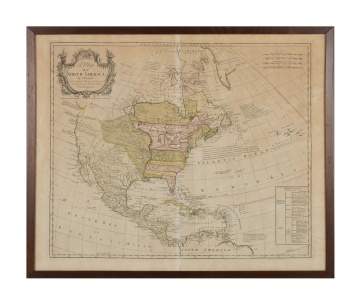 Map of North America by J. Palairet