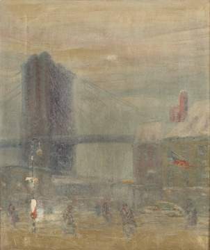 Johann Berthelsen (American, 1883-1972) Brooklyn Bridge