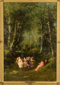 Guglielmo Innocenti (Italian, 1871-1961) Dancers in Landscape