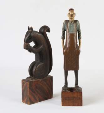 Carved and Decorated Squirrel and Kentucky Bob