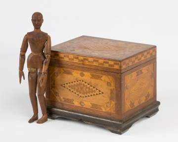 Articulated Artist Model & Inlaid Miniature Box