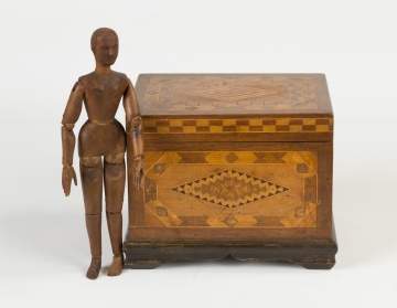 Articulated Artist Model & Inlaid Miniature Box