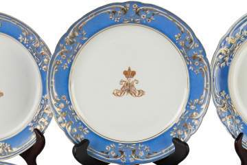 Set of Eight Russian Imperial Plates