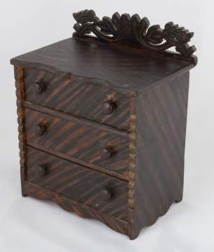 Maine Miniature Grain Painted Pine Chest