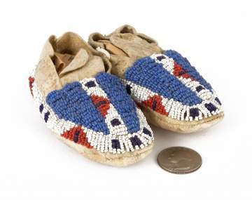 Pair of Sioux Baby's Moccasins