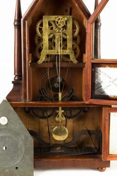 Birge and Fuller Double Steeple Candlestick Shelf  Clock
