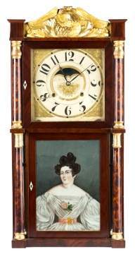 A Fine John Birge, Bristol, CT, Double Decker Shelf Clock