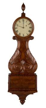 A Fine Abel Stowell, Charlestown, MA, Lyre Banjo Clock