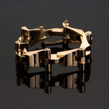 Tiffany Retro Design 14K Gold Bracelet