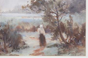 Harold C. Dunbar (American, 1882-1953) Lady on a Path