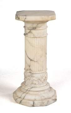 Carved Alabaster Pedestal