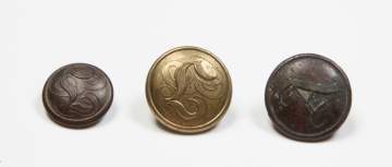 3 Civil War C.S. Buttons