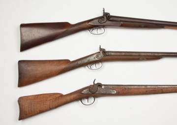 Two Percussion Shotguns and a Long Gun