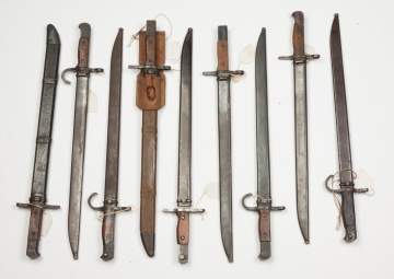 Nine Japanese Bayonets