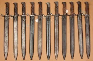 Eleven WWI Mauser Bayonets 