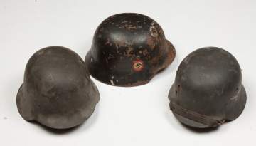 Three Miscellaneous WWII German Helmets
