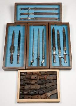 Miscellaneous German Bayonets and Frame of Frogs 