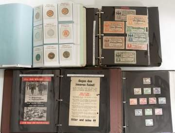 Group of German Currency, Stamps, & Propaganda Articles 