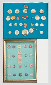 Spanish-American and WWII Celluloid Buttons 