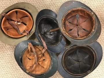 Group of French Adrian Helmets