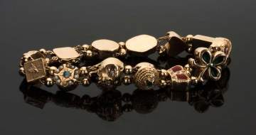 14K Gold Bracelet with Slides