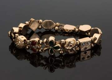 14K Gold Bracelet with Slides