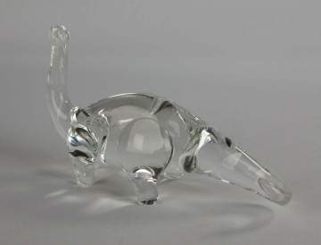 Steuben Crystal Dinosaur