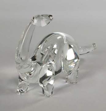 Steuben Crystal Dinosaur