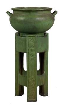 Early 20th Century Art Pottery Jardinière and Pedestal