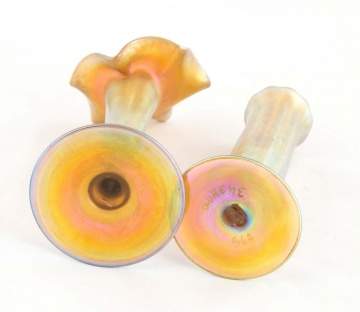 Two Steuben Aurene Vases