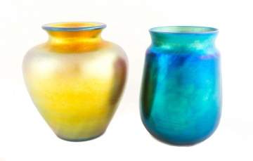 Steuben Aurene Vases