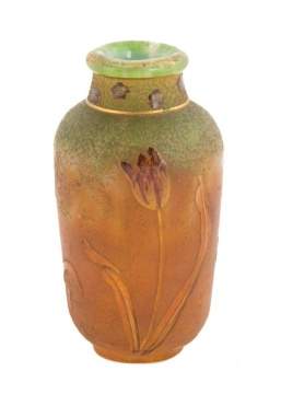 Fine Daum Nancy Cabinet Vase with Tulips