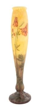 Daum Nancy Cameo Vase with Bleeding Hearts