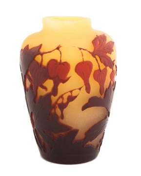 Galle Cameo Vase Bleeding Heart