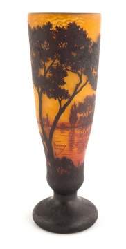 Large Daum Nancy with Lake Scene