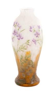 Daum Nancy Acid Cut Cameo Vase