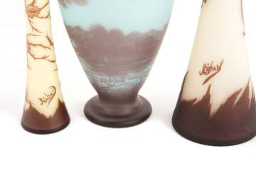 Three Pieces of Richard Cameo Glass